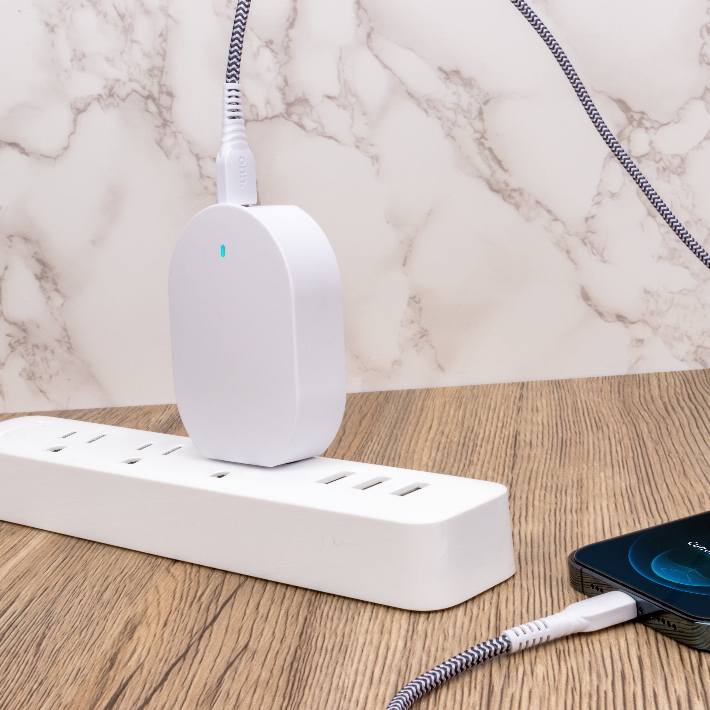 32W Dual-Port Wall Charger with USB-C Cable