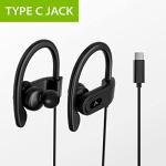 Over-ear USB C headphones with microphone for sports