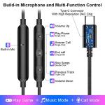 TITACUTE USB-C Earbuds for Samsung, iPhone, OnePlus - Purple/Blue