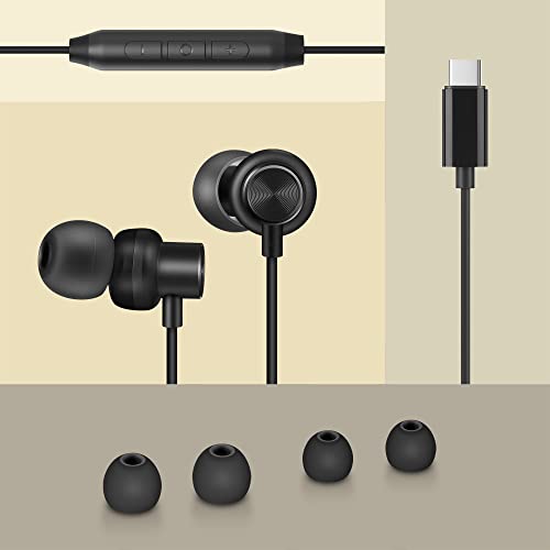 PALOVUE USB-C Earphones with Mic & Volume Control