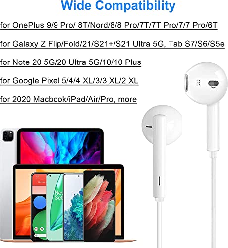 USB C HiFi Stereo Earphones with Mic & Control