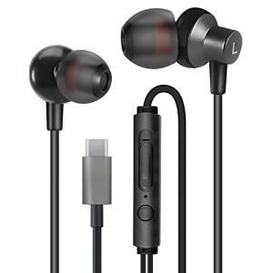 Wired USB-C Earbuds with Mic for Smartphones
