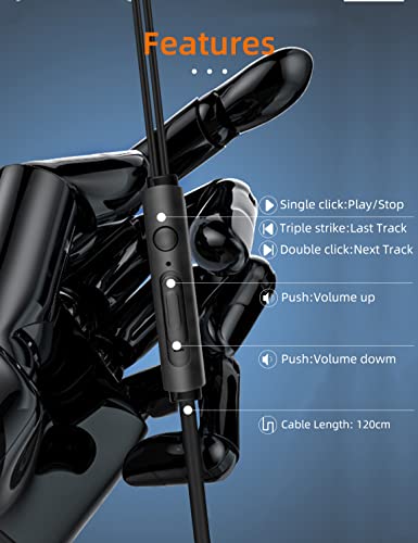 Wired USB-C Earbuds with Mic for Smartphones