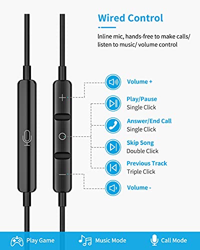 Magnetic USB-C Earbuds with Mic & Volume Control