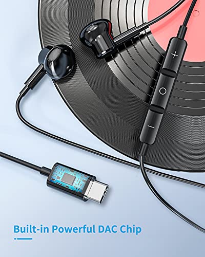 Magnetic USB-C Earbuds with Mic & Volume Control