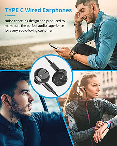 Magnetic USB-C Earbuds with Mic & Volume Control