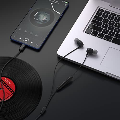 USB-C in-ear headphones with mic for Android devices