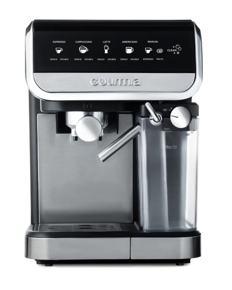 Gourmia GCM4230 8-in-1 One-Touch Espresso, Cappuccino, Latte & Americano Maker with Automatic Frothing