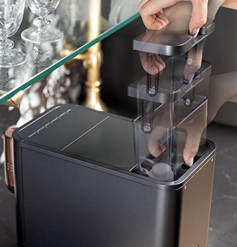 Café Affetto Automatic Espresso Machine + Milk Frother | Built-In & Adjustable Espresso Bean Grinder | One-Touch Brew in 90 Seconds | Matte Black, 1.2 Liter, (C7CEBBS3RD3)