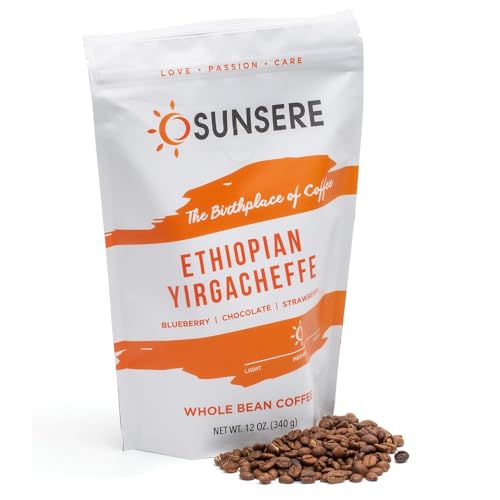 SUNSERE Ethiopian Medium Roast Whole Bean Coffee