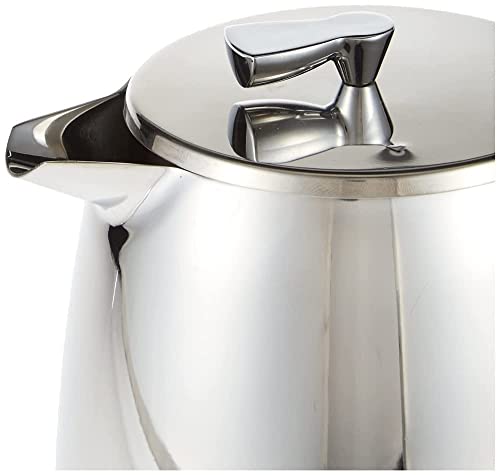 Bodum Columbia Thermal French Press Coffee Maker, Insulated, Double Wall, Stainless Steel, 34 Ounce, 1 Liter, Chrome