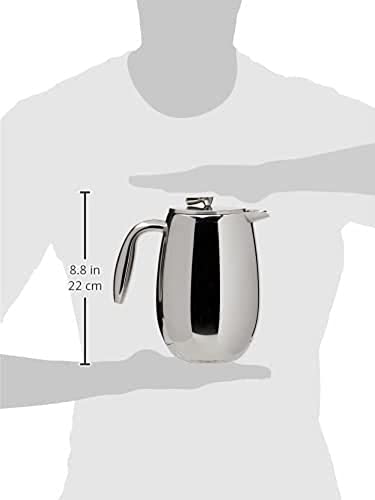 Bodum Columbia Thermal French Press Coffee Maker, Insulated, Double Wall, Stainless Steel, 34 Ounce, 1 Liter, Chrome