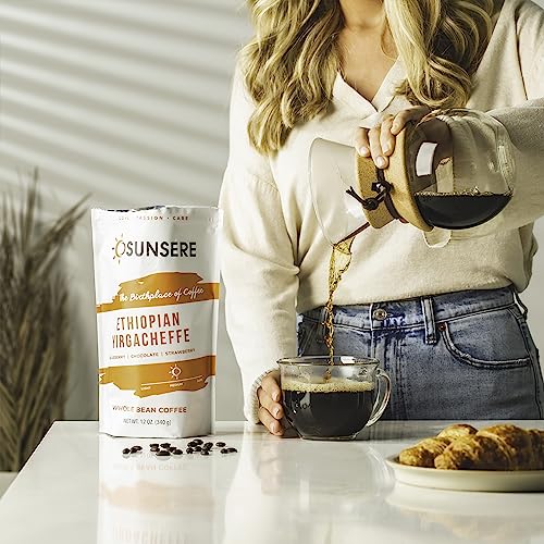 SUNSERE Ethiopian Medium Roast Whole Bean Coffee