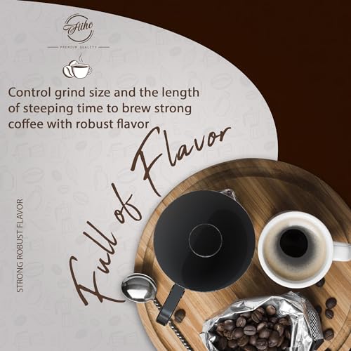 French Press Coffee Tea Maker（21oz）,304 Stainless Steel Coffee Press with 4 Filters Screen-100% No Residue -German Heat-Resistant Borosilicate Glass- BPA FREE -Dishwasherable，Black