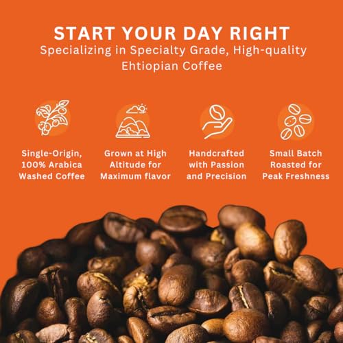 SUNSERE Ethiopian Medium Roast Whole Bean Coffee
