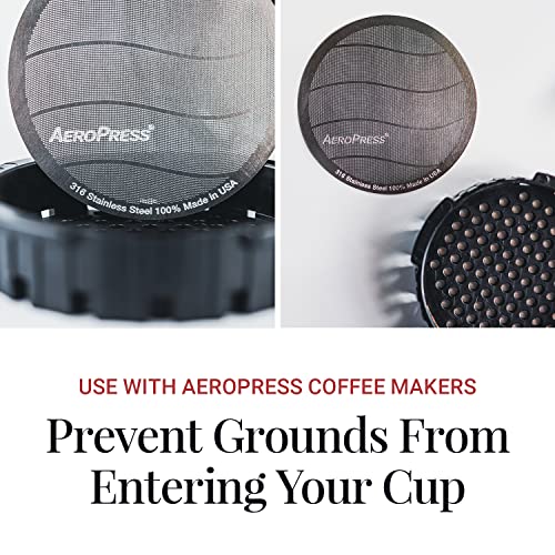 Aeropress Go Travel Coffee Maker & Stainless Steel Filter Bundle