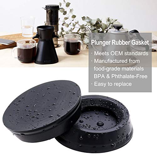 AMI PARTS Plunger Rubber Gasket Replacement Part for AeroPress Coffee and Espresso Maker (2pc)