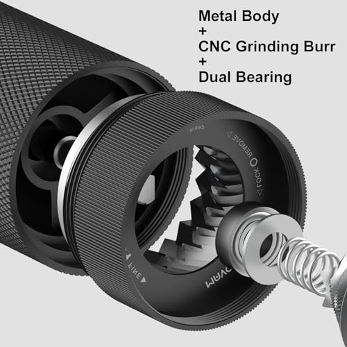 MAVO Wizard 2 Manual Coffee Grinder,Capacity 20g with CNC Stainless Steel Conical Burr, Internal Adjustable Setting, Double Bearing Positioning,for Aeropress,French Press,Espresso Coffee Bean Grinder