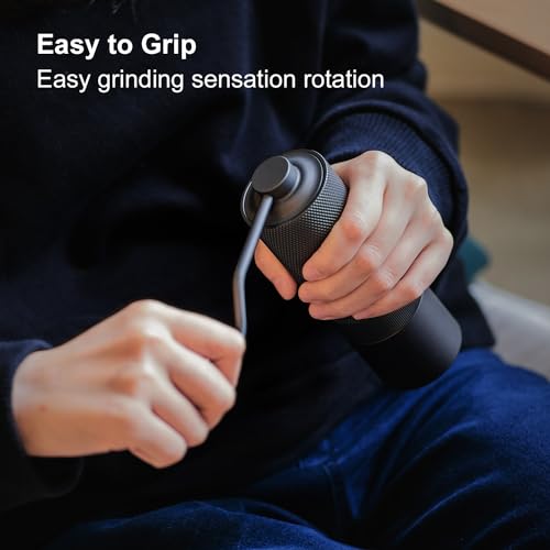 MAVO Wizard 2 Manual Coffee Grinder,Capacity 20g with CNC Stainless Steel Conical Burr, Internal Adjustable Setting, Double Bearing Positioning,for Aeropress,French Press,Espresso Coffee Bean Grinder