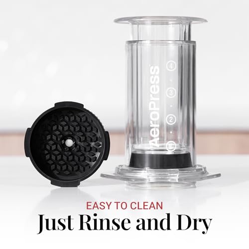 Aeropress Clear Coffee Maker & Flow Control Filter Cap Bundle
