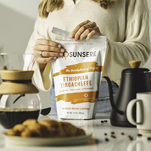 SUNSERE Ethiopian Medium Roast Whole Bean Coffee
