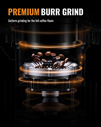 SHARDOR Coffee Grinder Burr Electric, Automatic Coffee Bean Grinder with Digital Timer Display, Adjustable Burr Mill with 25 Precise Grind Setting