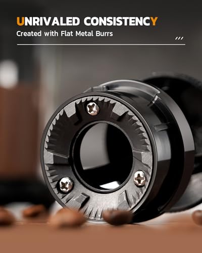 KIDISLE Electric Burr Coffee Grinder4.0, Automatic Flat Burr Coffee for French Press, Drip Coffee and Espresso, Adjustable Burr Mill with 16 settings, 14 Cup, Stainless Steel