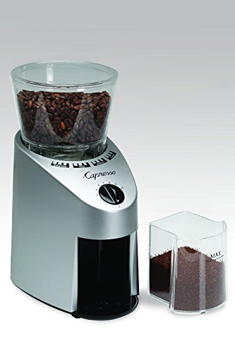 Capresso 560Infinity Conical Burr Grinder, Brushed Silver, 8.8-Ounce, Stainless Steel