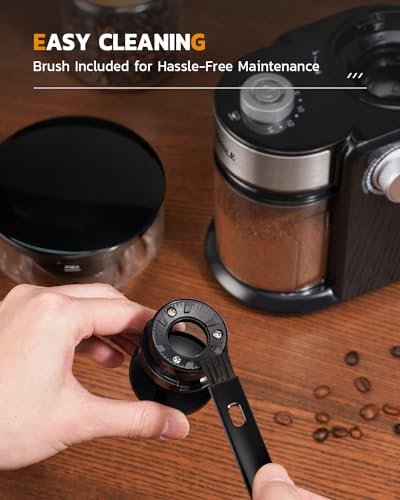 KIDISLE Electric Burr Coffee Grinder4.0, Automatic Flat Burr Coffee for French Press, Drip Coffee and Espresso, Adjustable Burr Mill with 16 settings, 14 Cup, Stainless Steel
