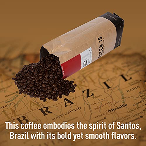 Premium Brazilian Whole Bean Coffee, Single Origin, 1 LB
