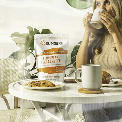 SUNSERE Ethiopian Medium Roast Whole Bean Coffee