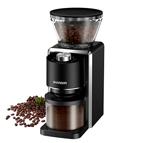 SHARDOR Conical Burr Coffee Grinder Electric 2.0, Adjustable Coffee Bean Grinder with 35 Precise Grind Setting for 2-12 Cup, Black