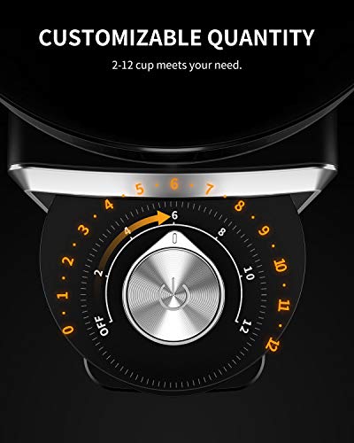 SHARDOR Conical Burr Coffee Grinder Electric 2.0, Adjustable Coffee Bean Grinder with 35 Precise Grind Setting for 2-12 Cup, Black