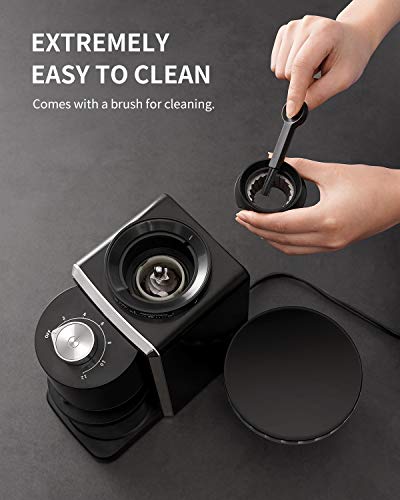 SHARDOR Conical Burr Coffee Grinder Electric 2.0, Adjustable Coffee Bean Grinder with 35 Precise Grind Setting for 2-12 Cup, Black