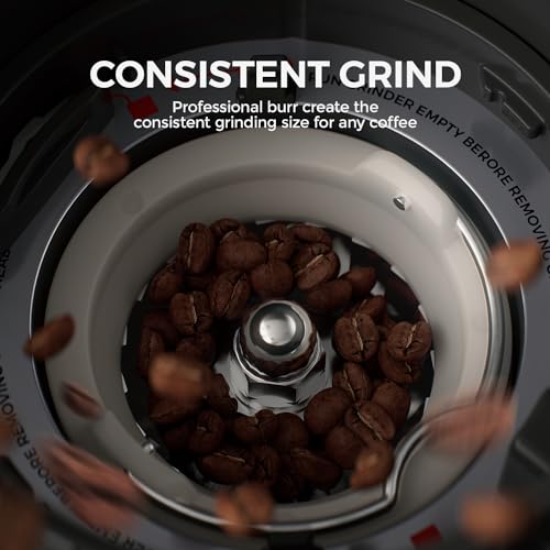 Burr Coffee Grinder Conical Coffee Grinder with Digital Timer Display,24 Precise Settings Electric Coffee Bean Grinder for Espresso/Drip/Pour Over/Cold Brew/French Press Brewing,Stainless Steel