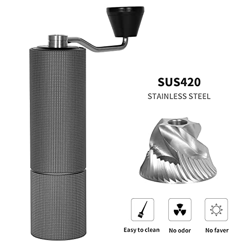 TIMEMORE Chestnut C2 MAX Manual Coffee Grinder with Adjustable Coarseness, Capacity 30g with CNC Stainless Steel Conical Burr, Pour Over Coffee for Hand Grinder Gift of Office Home Traveling Camping