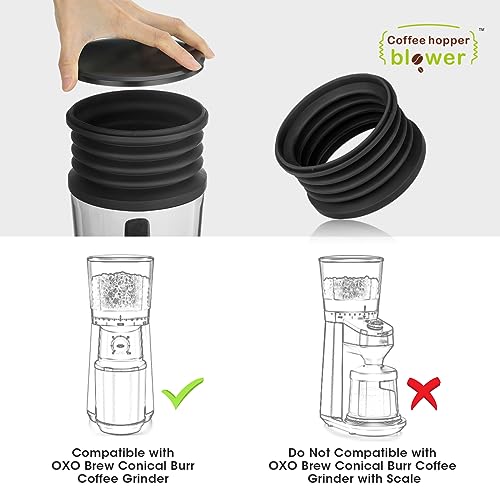 Aieve Single Dose Hopper Bellow Compatible for OXO Brew Conical Burr Coffee Grinder, Silicone Coffee Hopper Blower for Burr Coffee Grinder