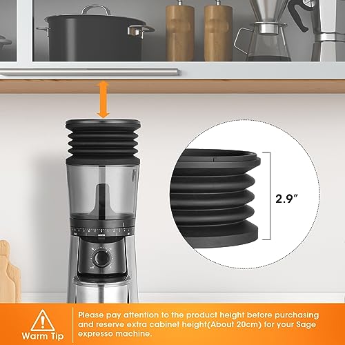 Aieve Single Dose Hopper Bellow Compatible for OXO Brew Conical Burr Coffee Grinder, Silicone Coffee Hopper Blower for Burr Coffee Grinder