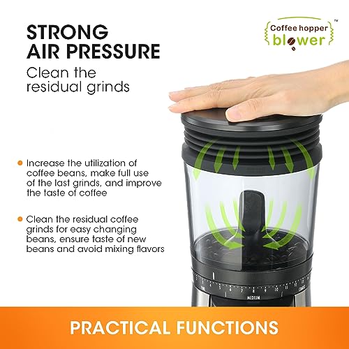 Aieve Single Dose Hopper Bellow Compatible for OXO Brew Conical Burr Coffee Grinder, Silicone Coffee Hopper Blower for Burr Coffee Grinder