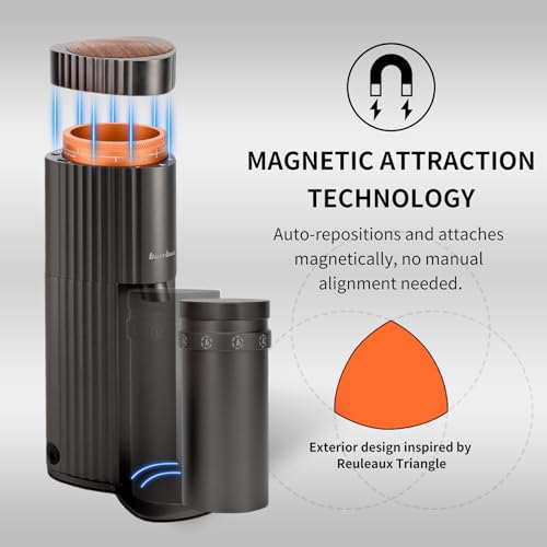 burrbuzz 2024 Model Electric Burr Coffee Grinder, Home Use but Expert, 90 Adjustable Settings, Espresso to French Press, Aluminum Alloy Small Coffee Grinder, Over 4 Cups, Easy Disassembly for Cleaning