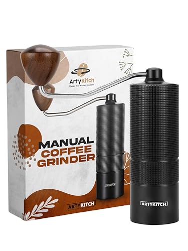 Manual Burr Coffee Grinder - Portable & Travel-friendly - Precise Espresso & French Press Grind With Durable Stainless Steel Burr