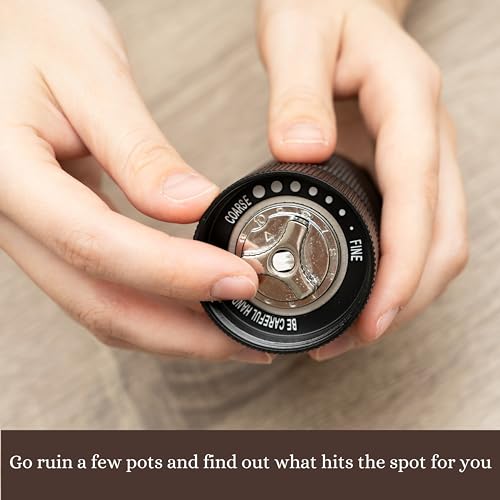 Manual Burr Coffee Grinder - Portable & Travel-friendly - Precise Espresso & French Press Grind With Durable Stainless Steel Burr