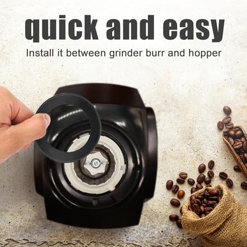 4pcs Gasket Replacement for Baratza Encore Grinder, Silicone Coffee Grinder Gasket Coffee Replacement Ring for Baratza Virtuoso Coffee Grinder & Electric Conical Burr Coffee Grinder(Black)