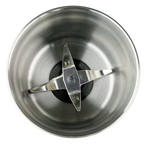 OVENTE Electric Coffee Grinder 2.1 Ounce Cup with 2 Removable Stainless Steel Grinding Bowls, 200 Watt Powered Motor Perfect for Beans, Spices, Nuts, Silver CG620S + ACPCG6000