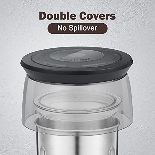 Mecity Electric Coffee Grinder Fast Grinder with 6 Stainless Steel Blades for Beans, Condiment, Pepper and Salt, Espresso Ground Coffee Grinder, Removable Bowl, Easy to Clean, 200W