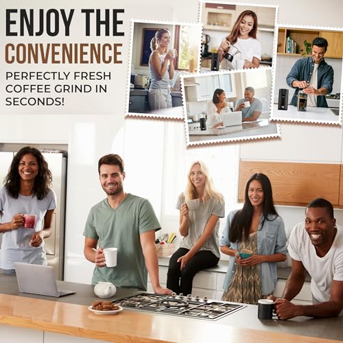 Coffee Grinder Electric - Quiet Stainless Steel Blade Coffee Bean Grinder And Spice Grinder - Great For Coffee Beans And Spices - Small Coffee Grinder Perfect For At Home Coffee Enthusiasts