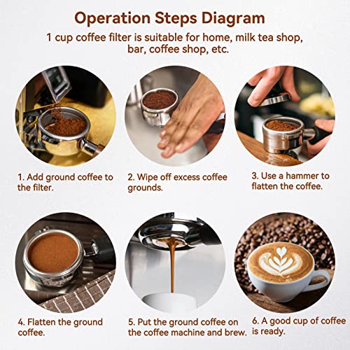 Stainless Steel Coffee Filter Basket for 2 Cups