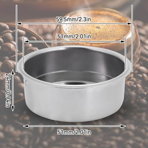 Double Layer Stainless Steel Coffee Filter for Espresso Machine