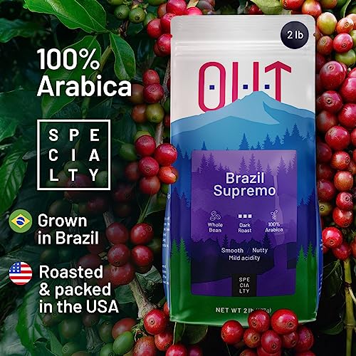 Dark Roast Low Acid Brazil Whole Coffee Beans