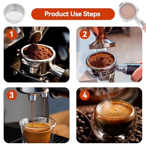 Double Layer Stainless Steel Coffee Filter for Espresso Machine